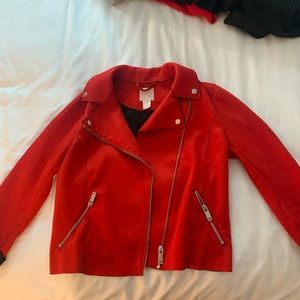 Red suede jacket